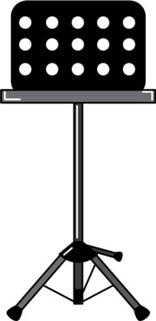 Picture of Music Stand SVG File