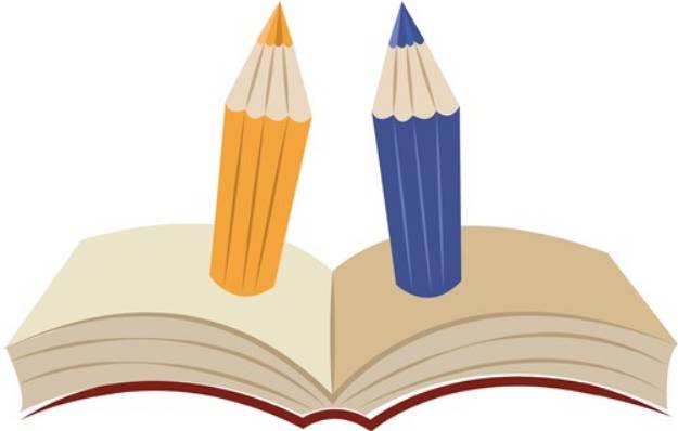 Picture of Pencil & Book SVG File