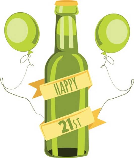 Picture of Happy 21st SVG File