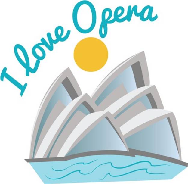 Picture of I Love Opera SVG File