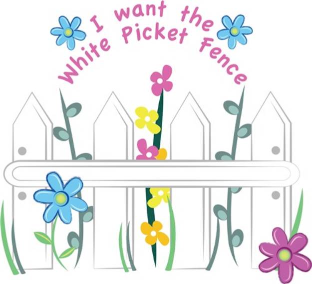 Picture of White Picket Fence SVG File
