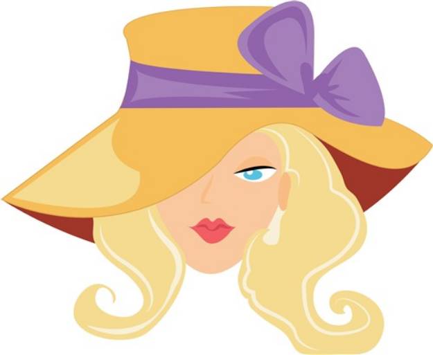 Picture of Lady In Hat SVG File