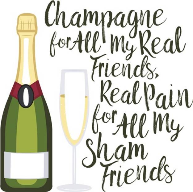 Picture of Champagne Friends SVG File