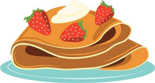 Picture of Strawberry Crepe SVG File