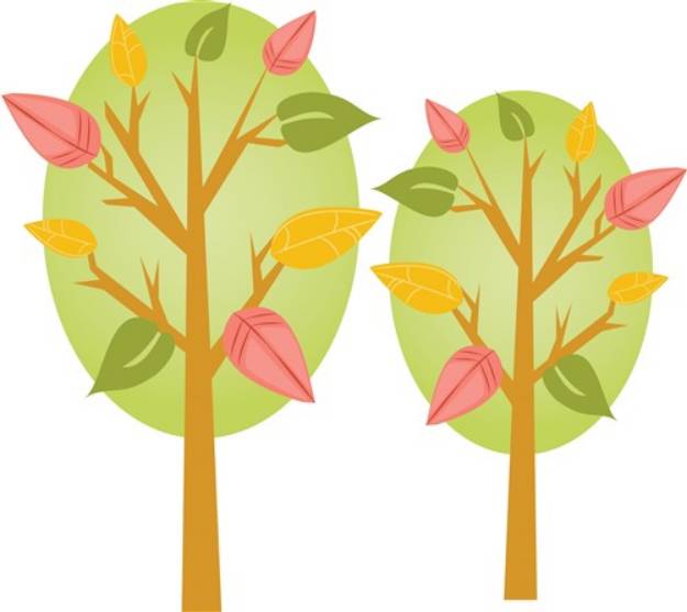 Picture of Autumn Trees SVG File