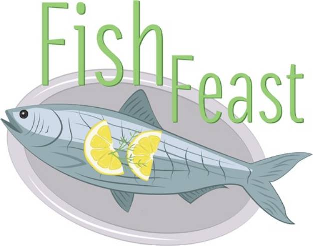 Picture of Fish Feast SVG File