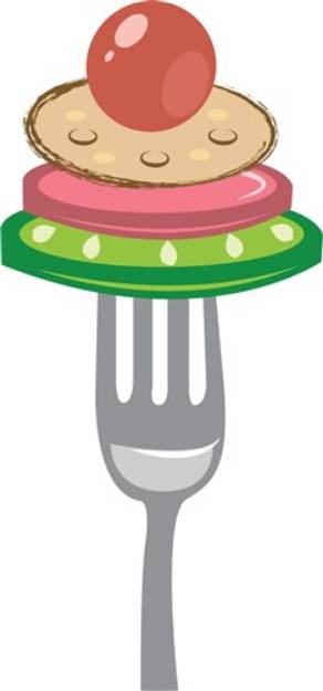 Picture of Food On Fork SVG File