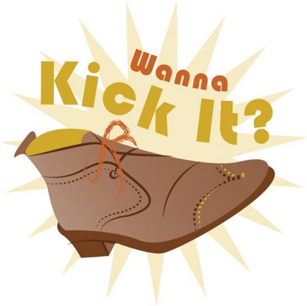 Picture of Wanna Kick It SVG File