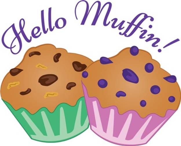 Picture of Hello Muffin SVG File