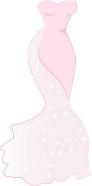Picture of Pink Gown SVG File