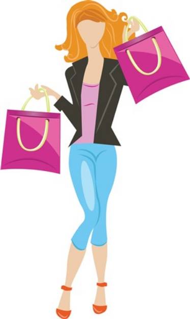 Picture of Shopping Lady SVG File
