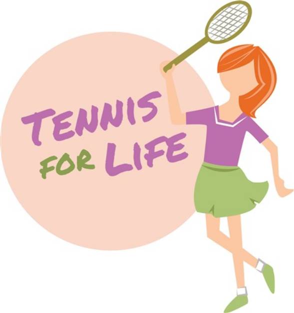 Picture of Tennis For Life SVG File