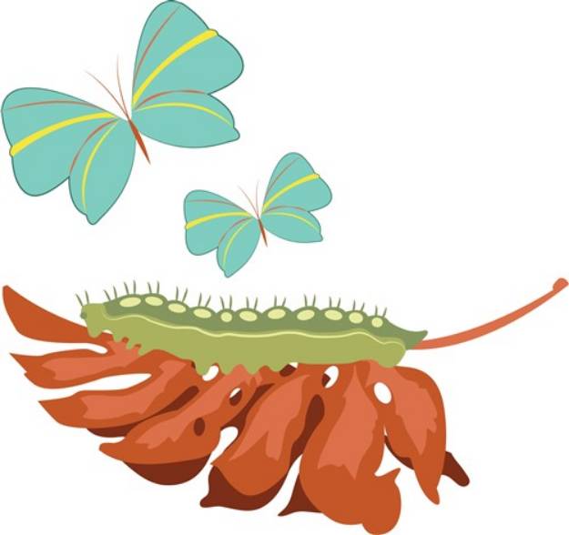 Picture of Butterfly Caterpillar SVG File