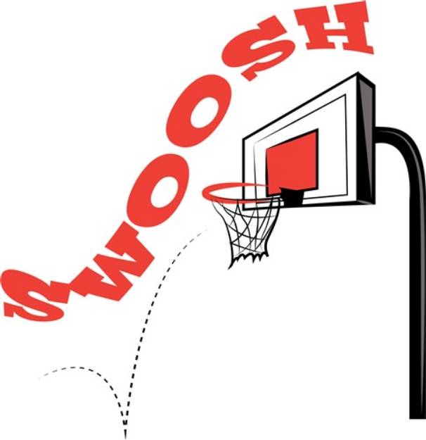 Picture of Basketball Swoosh SVG File