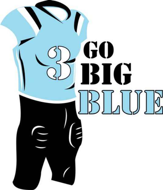 Picture of Go Big Blue SVG File
