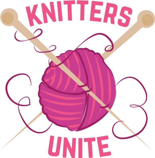 Picture of Knitters Unite SVG File
