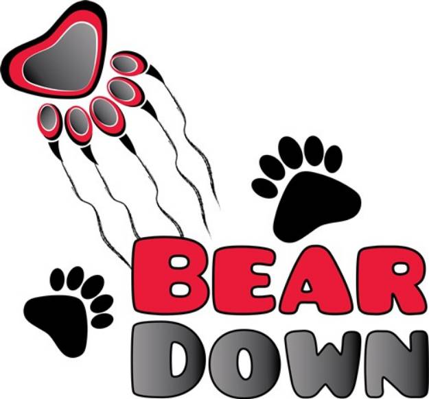 Picture of Bear Down SVG File