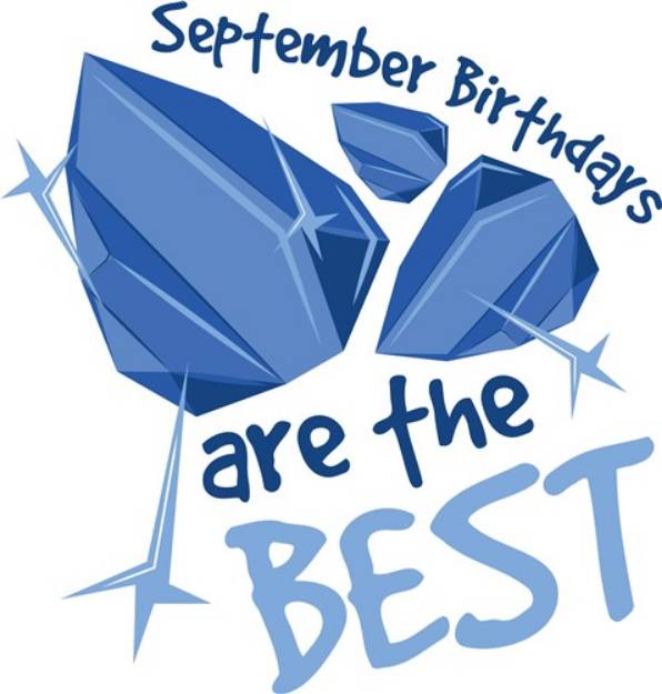Picture of September Birthdays SVG File