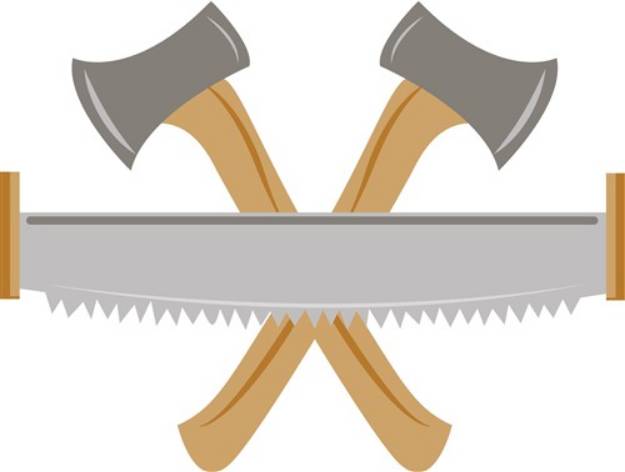 Picture of Saw & Axe SVG File