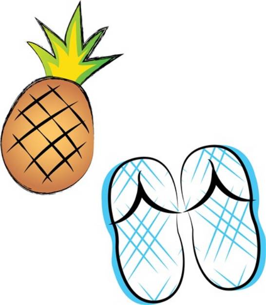 Picture of Summer Pineapple SVG File