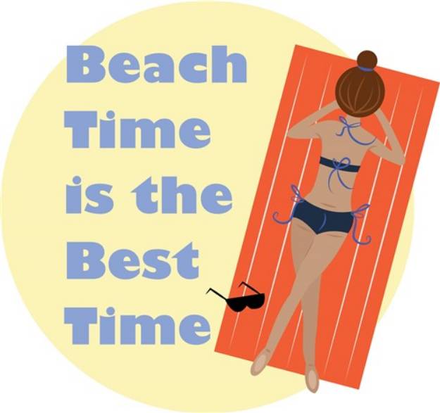 Picture of Beach Time SVG File