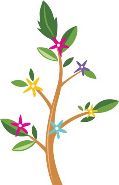 Picture of Floral Tree SVG File