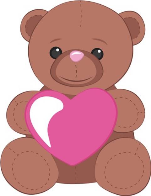 Picture of Valentine Bear SVG File