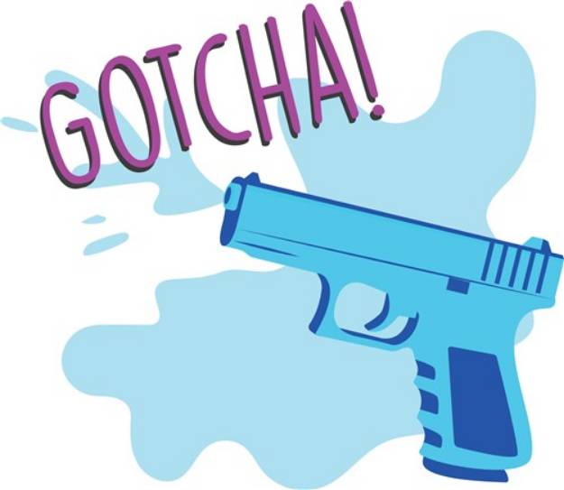 Picture of Gotcha Gun SVG File