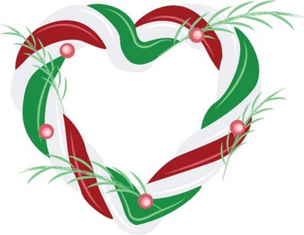 Picture of Peppermint Wreath SVG File