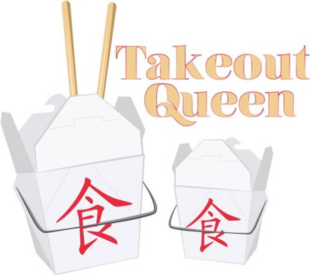 Picture of Takeout Queen SVG File