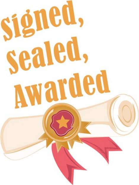 Picture of Diploma Awarded SVG File