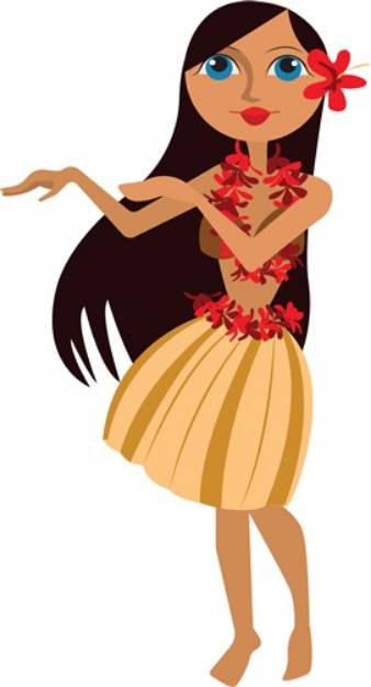 Picture of Hula Girl SVG File