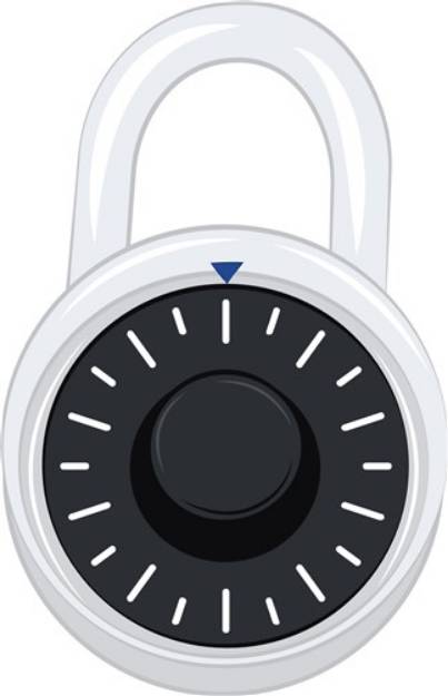 Picture of Combination Lock SVG File