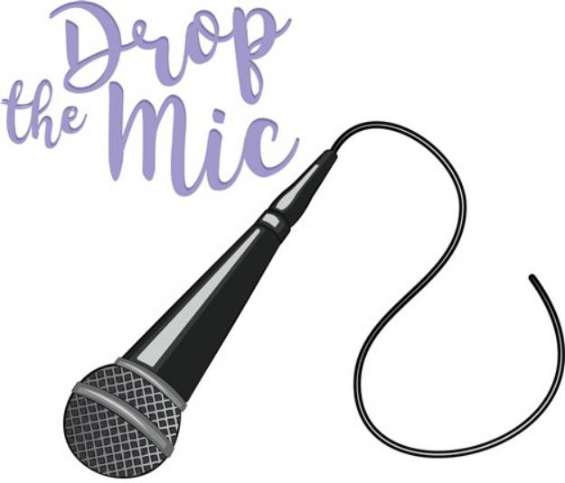 Picture of Drop The Mic SVG File