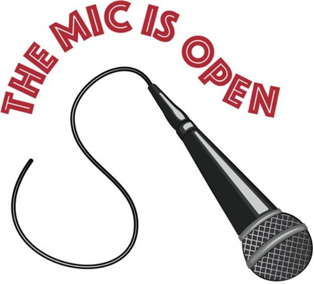 Picture of Mic Is Open SVG File