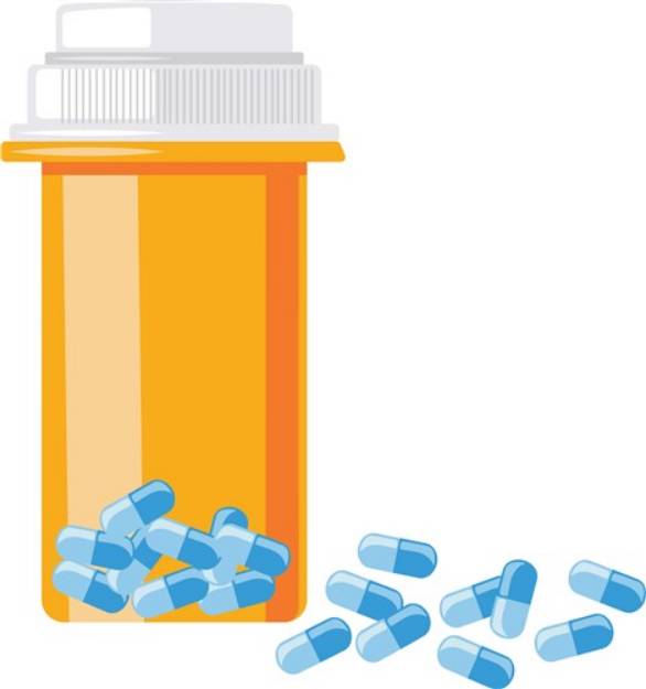 Picture of Pill Bottle SVG File
