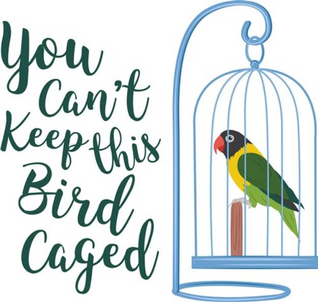 Picture of Bird Caged SVG File