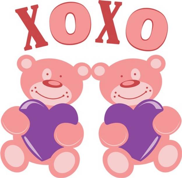 Picture of XOXO Bear SVG File