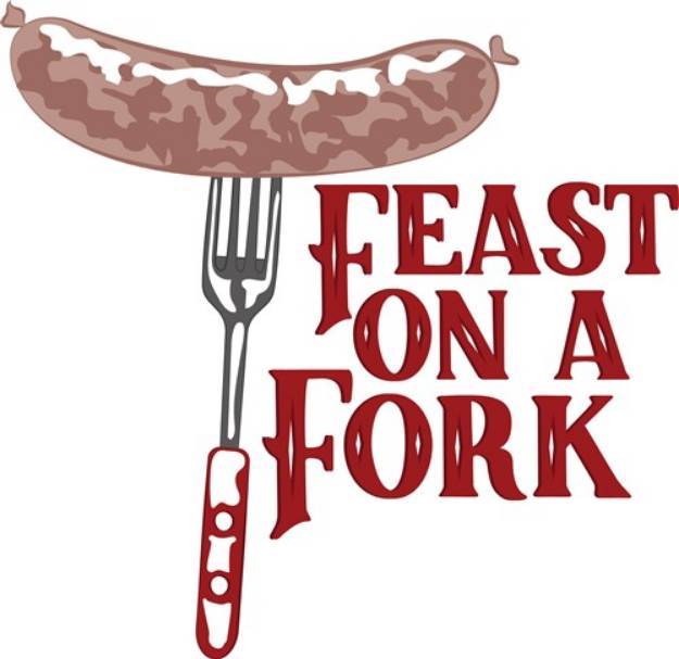 Picture of Feast On Fork SVG File
