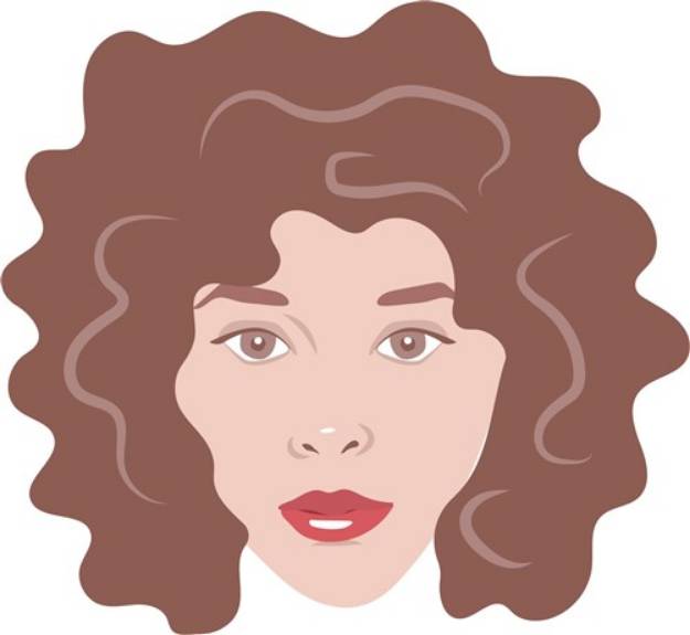 Picture of Curly Hair SVG File