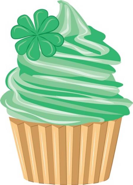 Picture of Shamrock Cupcake SVG File