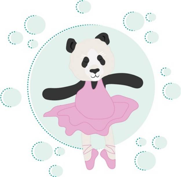 Picture of Panda Ballerina SVG File