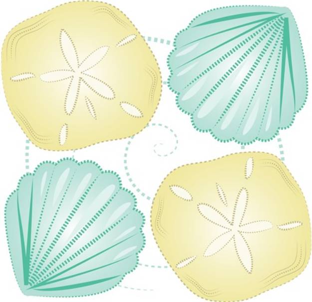 Picture of Rippled Sea Shells SVG File