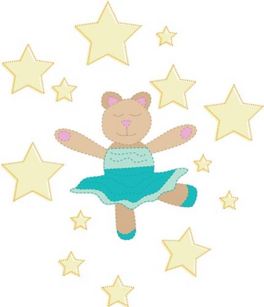 Picture of Teddy Bear Ballerina SVG File