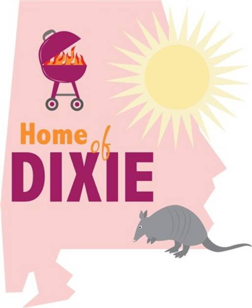 Picture of Alabama, Home Of Dixie SVG File