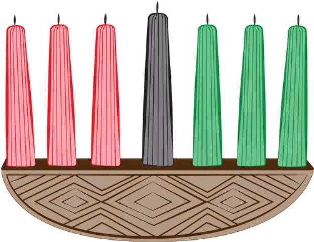 Picture of Kwanzaa Candles SVG File