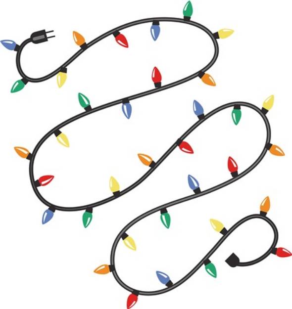 Picture of Rippled Christmas Lights SVG File