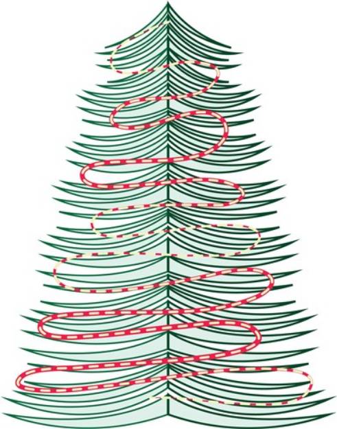 Picture of Rippled Christmas Tree SVG File