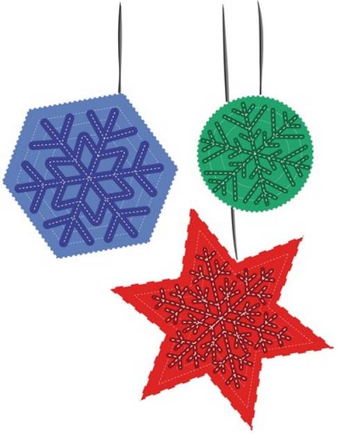 Picture of Rippled Snowflake Ornaments SVG File