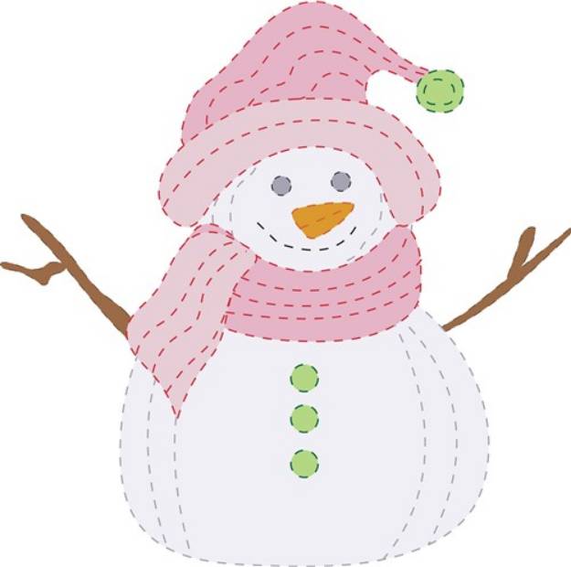 Picture of Rippled Snowman SVG File